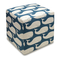 Whale Linen Cube Ottoman