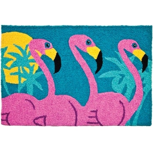 Tropical Flamingos Indoor/Outdoor Rug, 20" X 30"