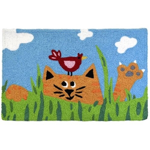 Tabby & Tweetie Indoor/Outdoor Rug, 20" X 30"
