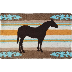 Western Horse  Indoor/Outdoor Rug, 20" X 30"