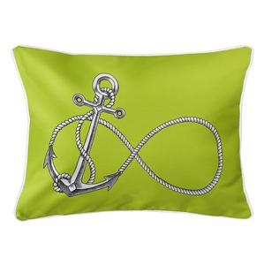Infinity Anchor Lime Lumbar Coastal Pillow