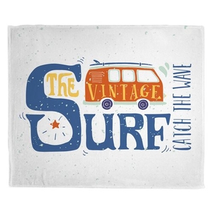 Vintage Surf Van Fleece Throw Blanket