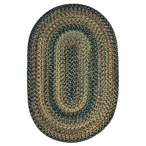 Homespice Decor 4' x 6' Oval Black Forest Ultra Durable Braided Rug