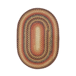 Homespice Decor 27" x 45" Oval Peppercorn Cotton Braided Rug