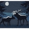 Liora Manne Frontporch Moonlit Moose Indoor/Outdoor Rug Night 30"x48"