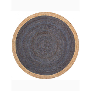 Yellowstone Braided Jute Rug (5' Round) - Dark Blue