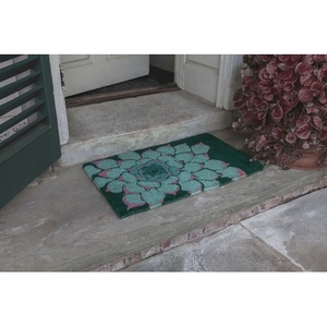 Succulent Handwoven Coconut Fiber Doormat
