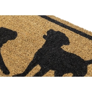 Dog Silhouettes Handwoven Coconut Fiber Doormat