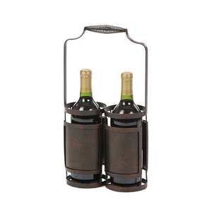 Black Doppia Wine Bottle Holder