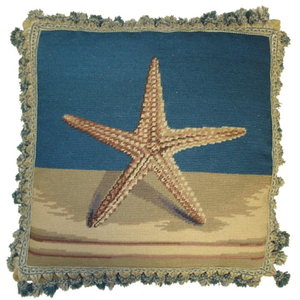 Star Fish Needlepoint Pillow
