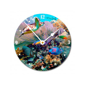 Fans And Fishes Wall Clock