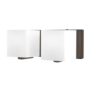 Borg 2 Light Vanity In Oil Rubbed Bronze And White Opal Glass