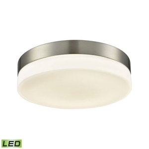 Holmby 1 Light Round Flushmount In Satin Nickel With Opal Glass - Large