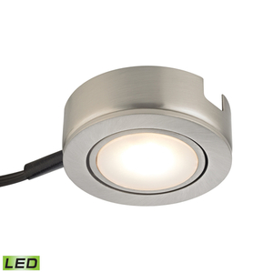 Tuxedo Swivel 1 Light Led Undercabinet Light In Satin Nickel With Power Cord And Plug
