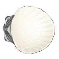 Sounds Of The Sea Ceramic Tidbit W/Metal Accent Dish