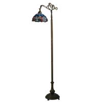 60.5"H Tiffany Hanginghead Dragonfly Bridge Arm Floor Lamp