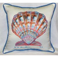 Scallop Shell Outdoor Pillow