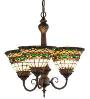 20"W Tiffany Roman 3 Lt Chandelier