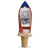 Rowboat Picture Frame Wine Bottle Stopper