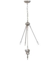 30"H Nickel 3 Lt Inverted Pendant Hardware