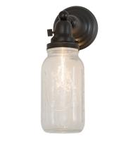 5.5"W Mason Jar Wall Sconce