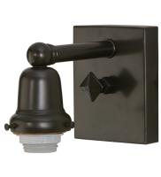4"W Craftsman Brown On Brass 1 Lt Wall Sconce Hardware
