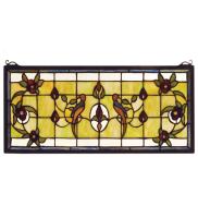 22"W X 10"H Lancaster Stained Glass Window