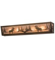 36"W Moose At Lake Vanity Light