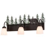 27"W Northwoods Lone Bear 3 Lt Vanity Light