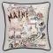 Maine State Embroidered  Pillow