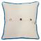 Emerald Coast Hand-Embroidered Pillow