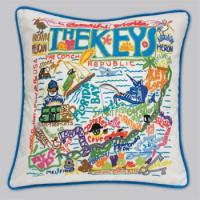 The Florida Keys Embroidered Pillow