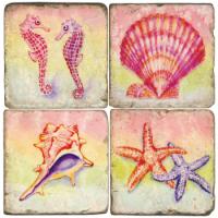 Beach Coasters, Set Of 4