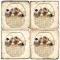 Shell Basket Marble Coasters Set Of 4