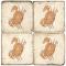 Say thanks with a set of four marble cork backed coasters 