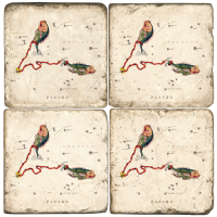 Pisces Marble Coasters
