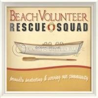 Beach Volunteer Rescue Squad Framed Art