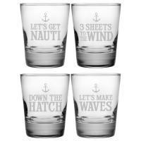 Down The Hatch Etched Dof Glass Set