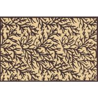 Coral Reef Black Tufted Rug, 7.6 X 9.6