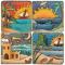 Coastal Fun Coasters, Set Of 4