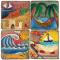 Coastal II Fun Coasters, Set Of 4