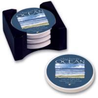 Advice From The Ocean Absorbent Coaster Set W/Caddy, Advice From The Ocean