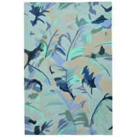 Palm Leaf Blue Rug 7'6" X 9'6"