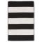 Rugby Stripe Black Rug 24" X 36"