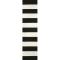 Rugby Stripe Black Rug 24" X 8'