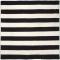 Rugby Stripe Black Rug 8' X 8'