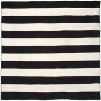 Rugby Stripe Black Rug 8' X 8'