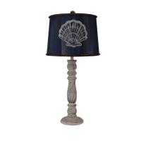 Coastal Lamp Swirl Candlestick Pot - Shabby Light Nude