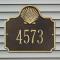 Scallop Shell Address Plaque - One Line