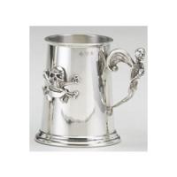 Pewter Skull And Crossbone Tankard